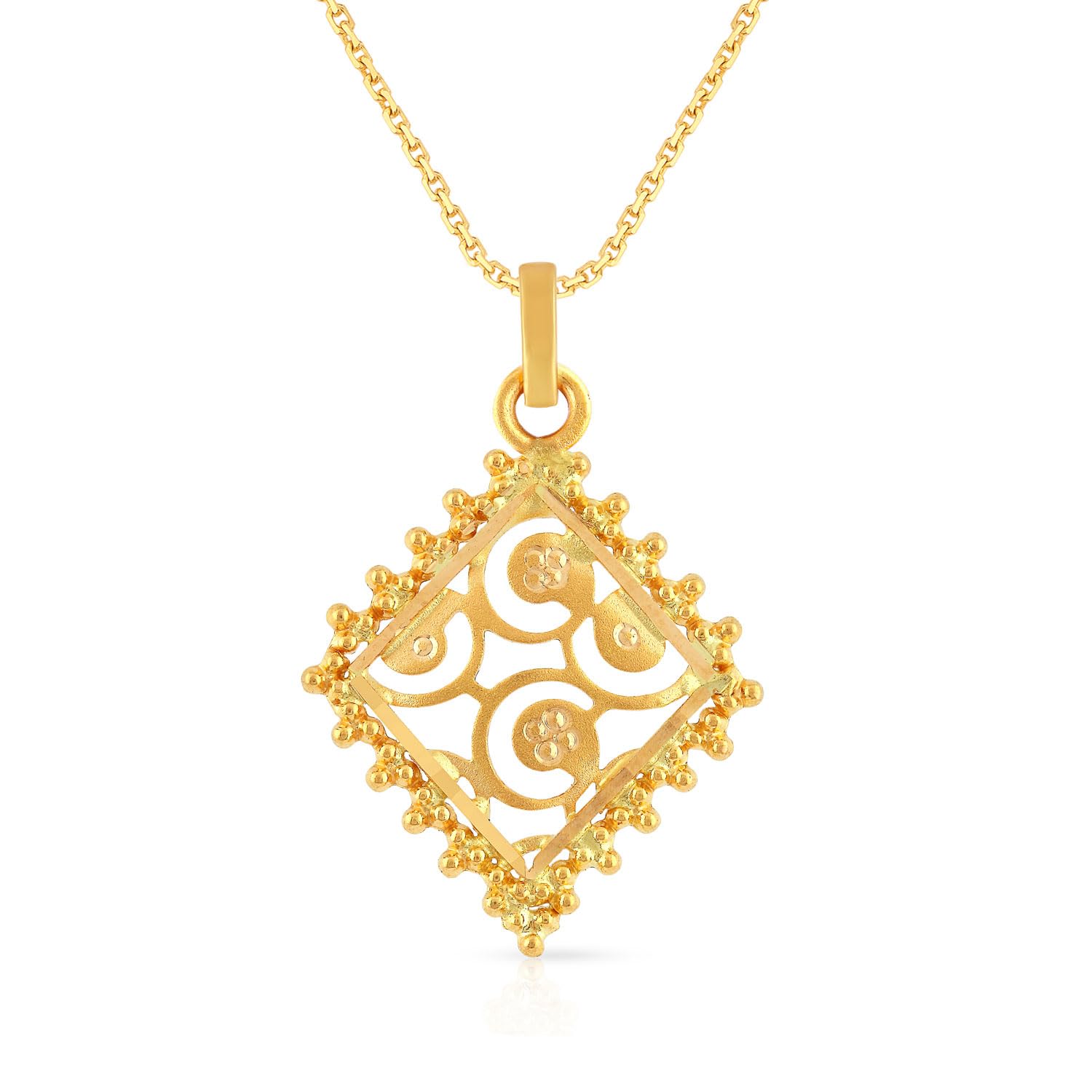Yellow Gold Pendant for Women 22k | 22 kt (916) BIS Hallmark Gold Pendant for Women & Girls | 22 Karat Gold Jewellery for Birthday, Wedding, Anniversary & Diwali Gift