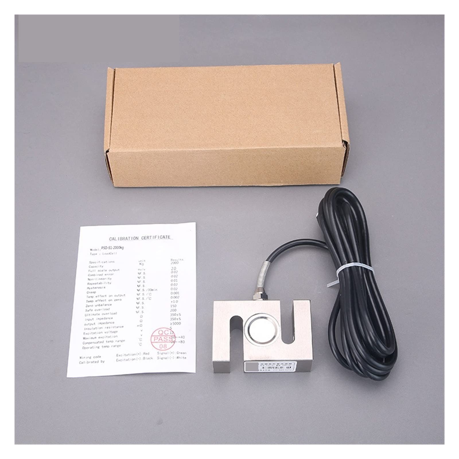 Sensor de pesaje Sensor de escala electrónica de 100 kg Sensor de fuerza de tracción del medidor de tensión de celda de carga analógica de alta precisión para balanza de embalaje Balanza de pesaje(50k