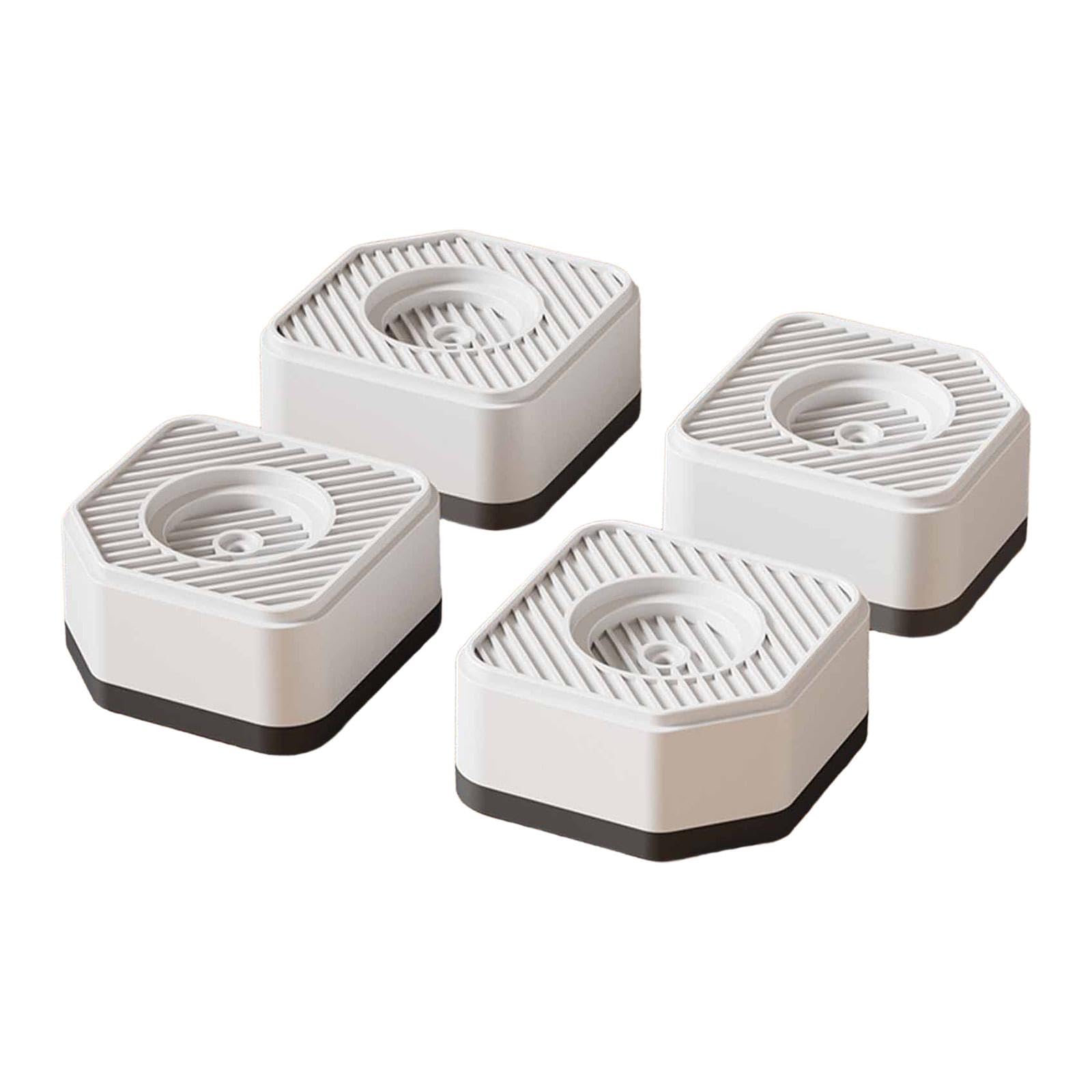 perfk 4 pezzi di cuscinetti antivibranti antiscivolo universali antiurto multiuso per asciugatrice, lavastoviglie, mobili per la casa, Bianco