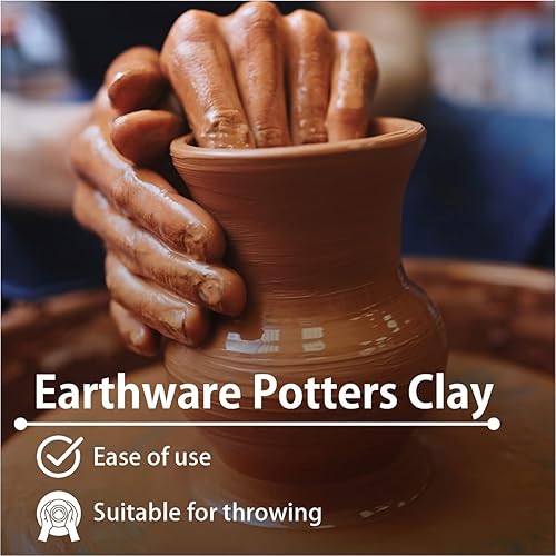Miniatura 3 de Arcilla de cerámica de bajo fuego (conos 06-02) Arcilla para modelar arte, ideal para lanzar ruedas y construir a mano, arcilla de cerámica