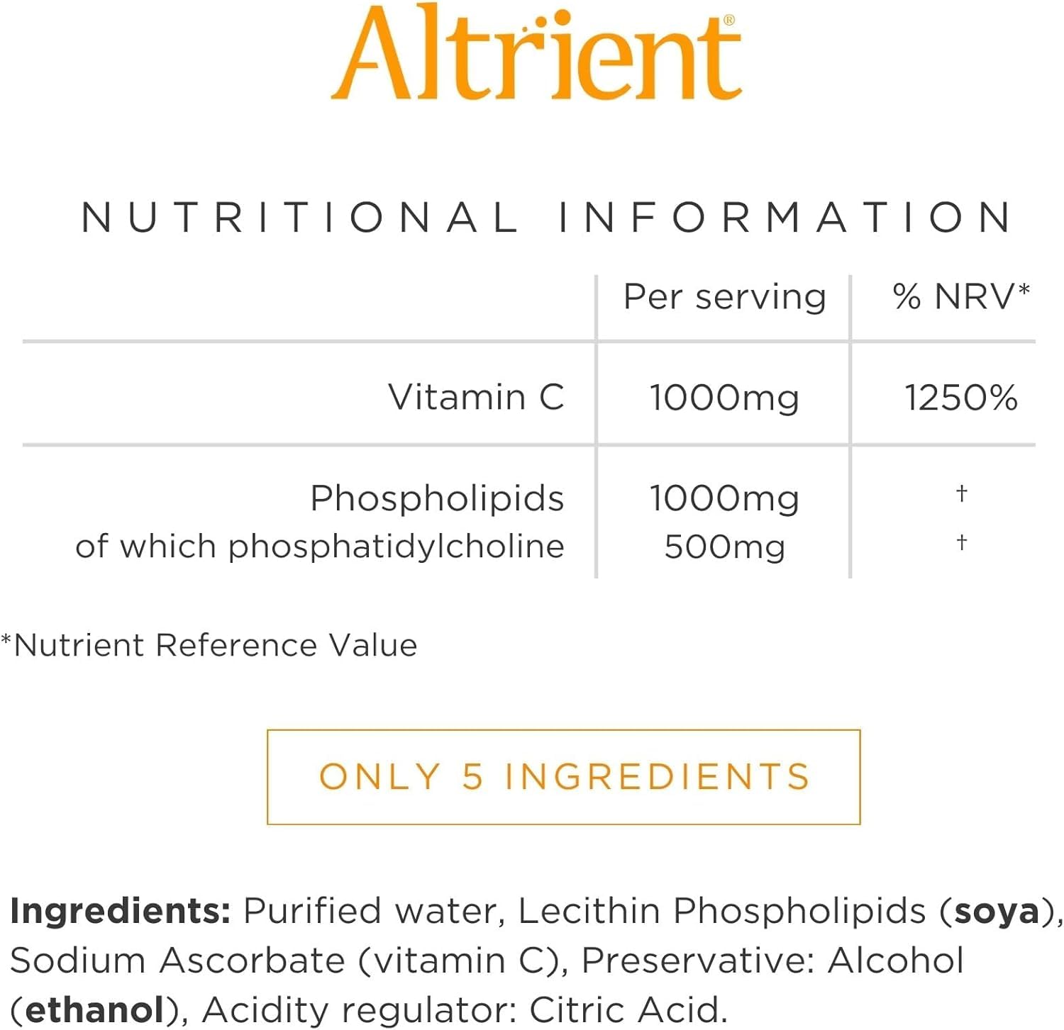 Altrient C - Liposomal Vitamina C/Lypospheric Vitamina C/Lypo-Spheric Vitamina C - Vitamina C 1000 mg