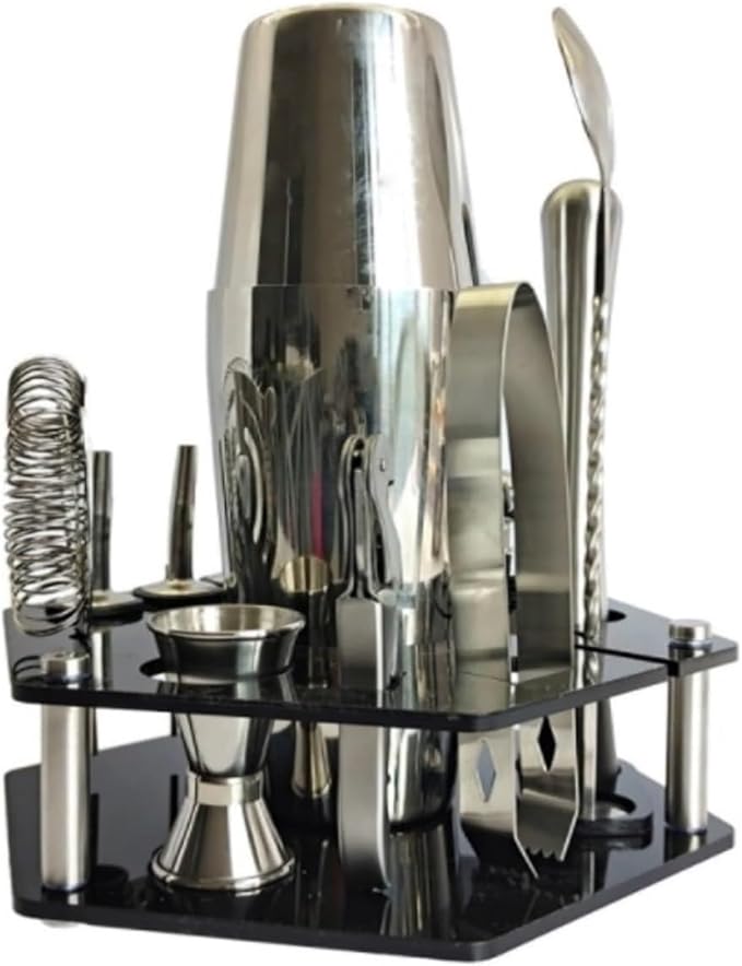 Set de Coctelera de Acero Inoxidable 14 Piezas con Soporte miniatura 2
