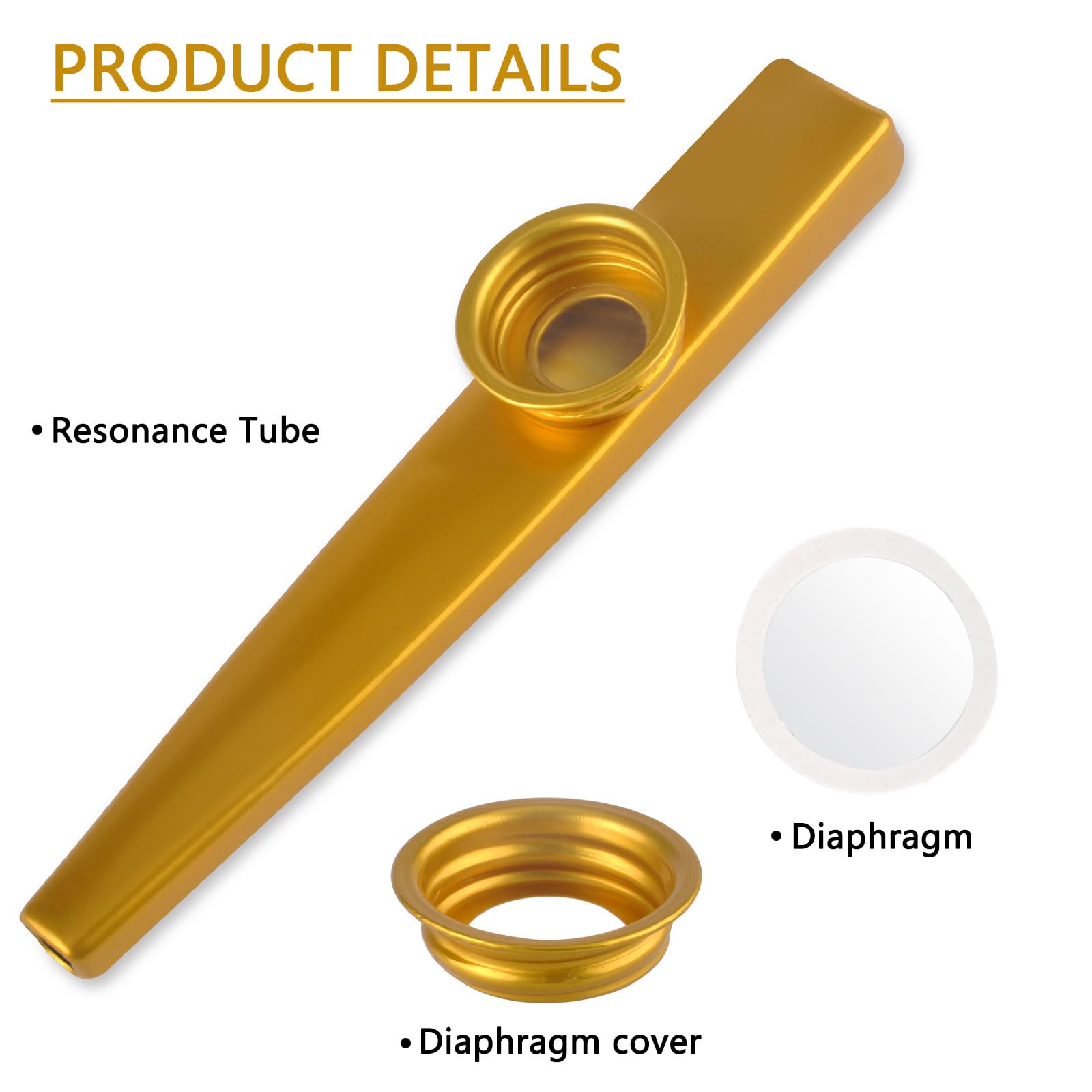 Set Di 14 Kazoo In Metallo Con 24 Diaframmi - 7 Colori Per Feste E Regali Musicali - Foto 11