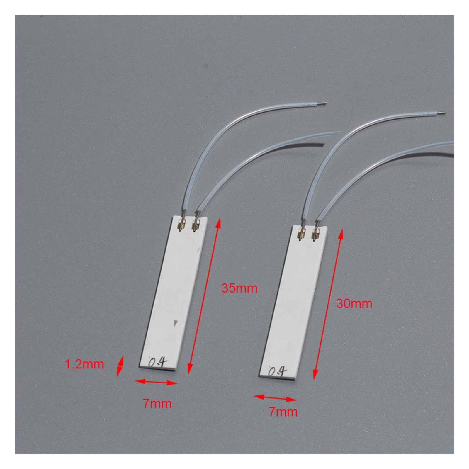 30x7 mm & 35x7 MCH Keramik-Heizplatte, Miniatur-Aluminiumoxid-Heizelement mit 3,7 V–24 V Spannungsbereich, 1 Stück(30x7mm 5V1.5W85C)