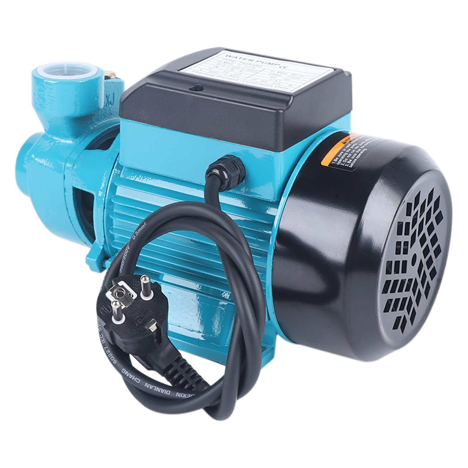Gartenpumpe 370W 220V, Geräuscharmer Druckerhöhungspumpe 2000 l/h, 38 m Förderhöhe Hauswasserwerk pumpe Bewässerungspumpe Elektropumpe
