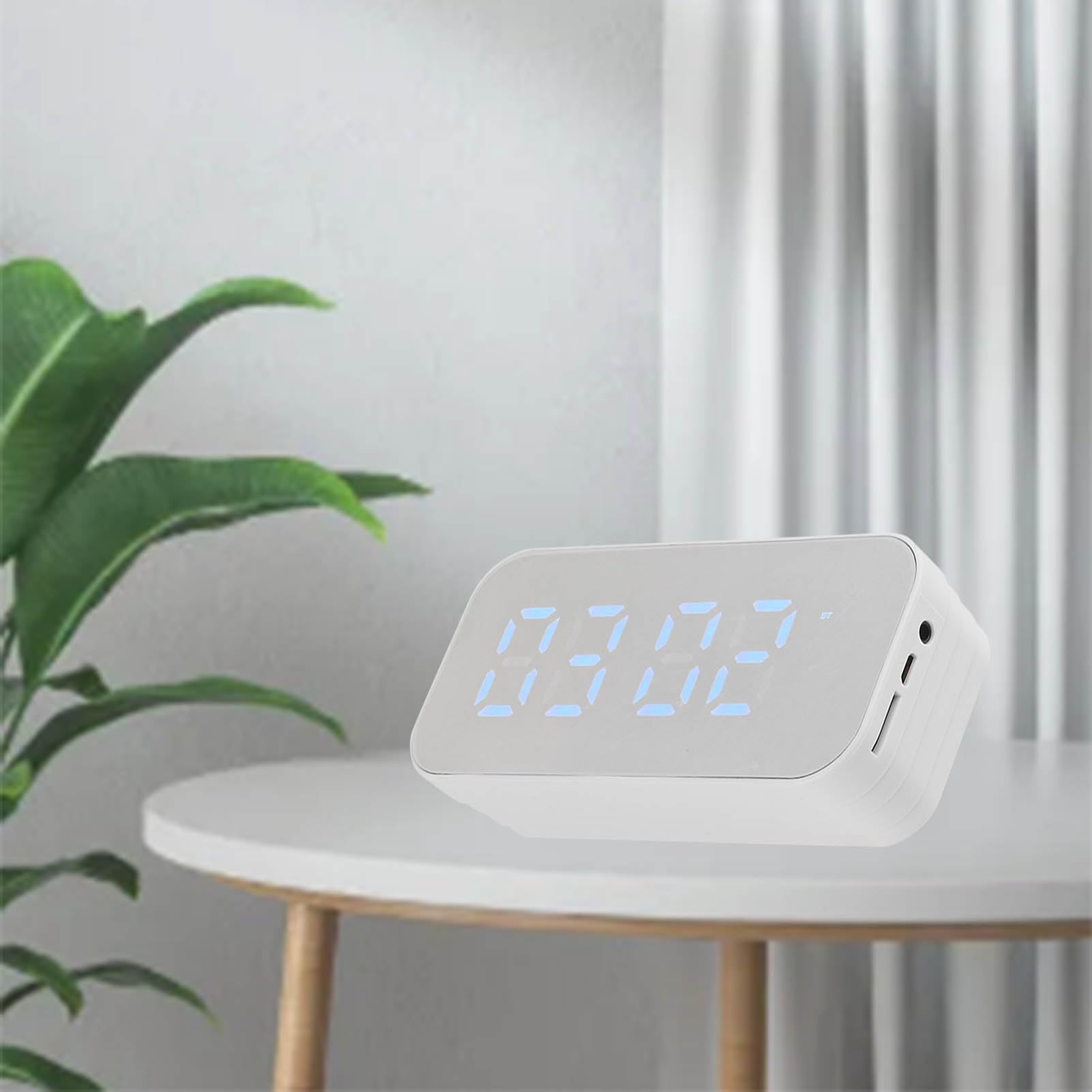 Petit Réveil Design Chambre Haut-parleur Bluetooth Portable Avec Horloge Numérique Avec Veilleuse Radio Réveil Design