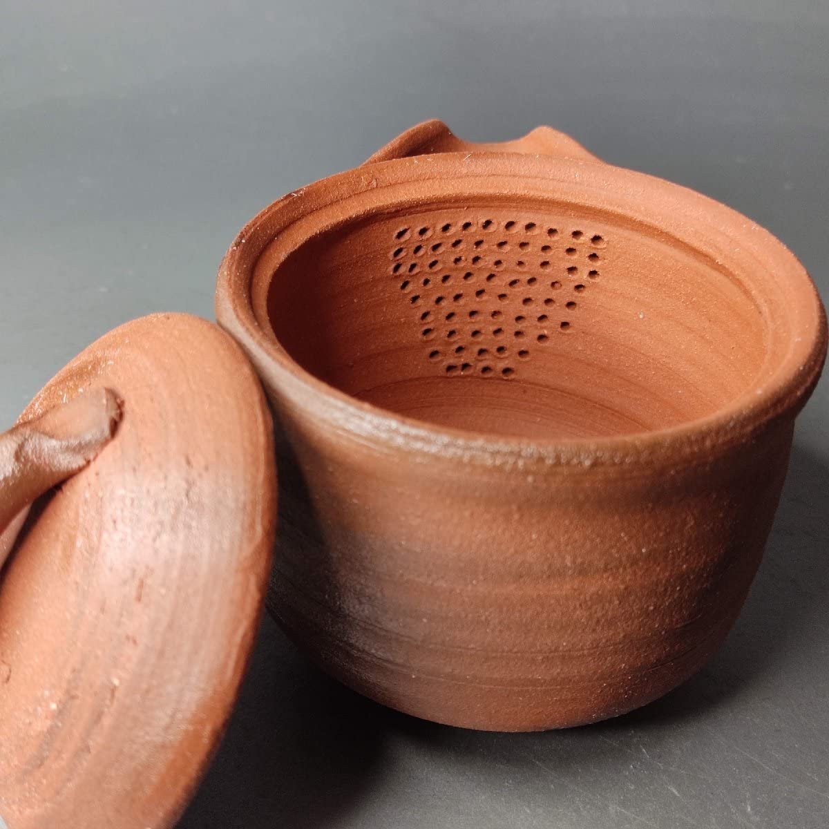 浜本豊 備前焼 緋襷宝瓶 急須 茶器 未使用新品/67ca71