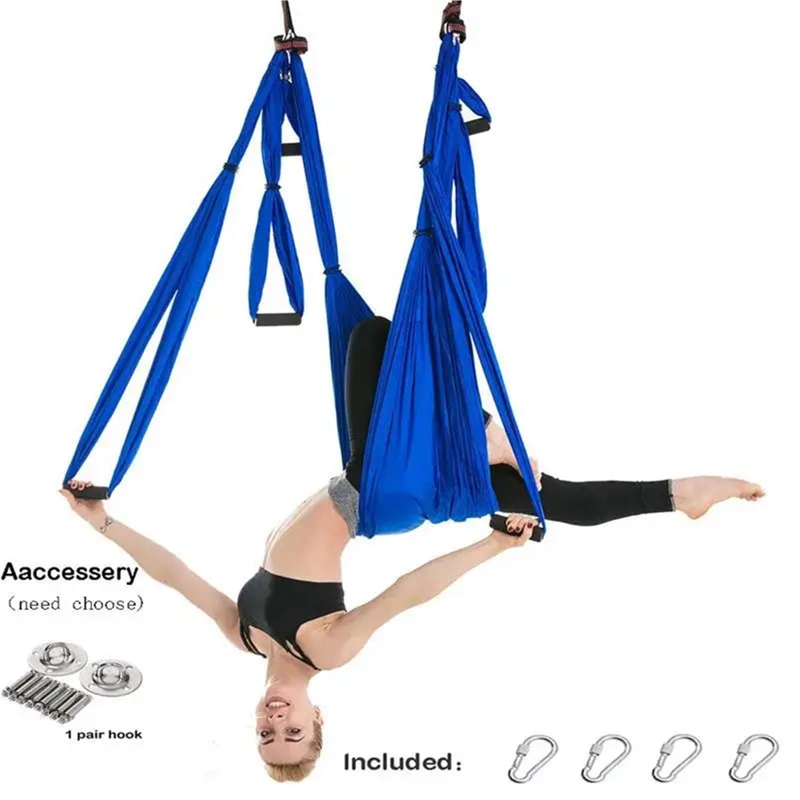 Columpio Yoga Aereo Juego de hamacas aéreas for Yoga, Pilates, Yoga, Hamaca, Correa de Gimnasio, Vuelo y balanceo, Dispositivo de tracción aérea, Equipo de Fitness for el hogar