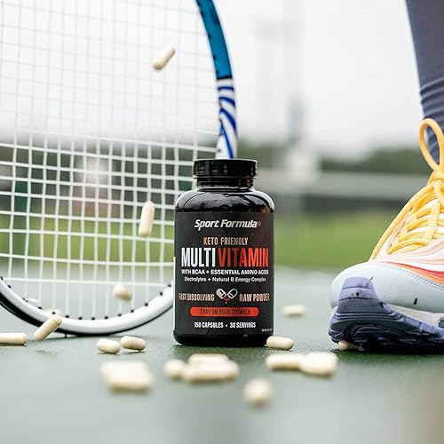 Miniatura 5 de Sport Formula Daily Keto Superfood Multivitamínico BCAA Aminoácido Polvo Cápsulas para Hombres y Mujeres. No alterará tu estómago: Complejo