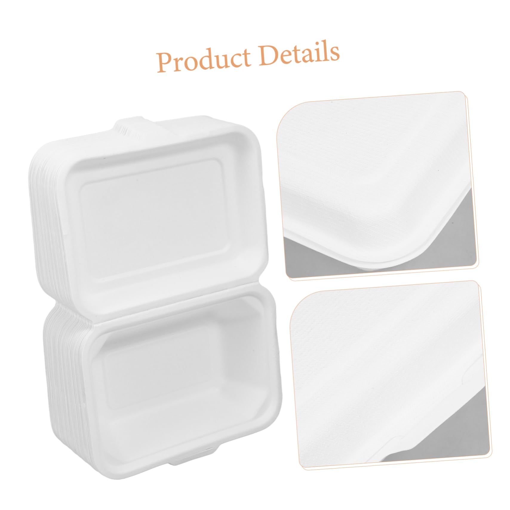 Scatole Confezione Chiusura Ermetica Contenitore Biodegradabili in Carta Multiuso 600ml 50 Pezzi per Take Away