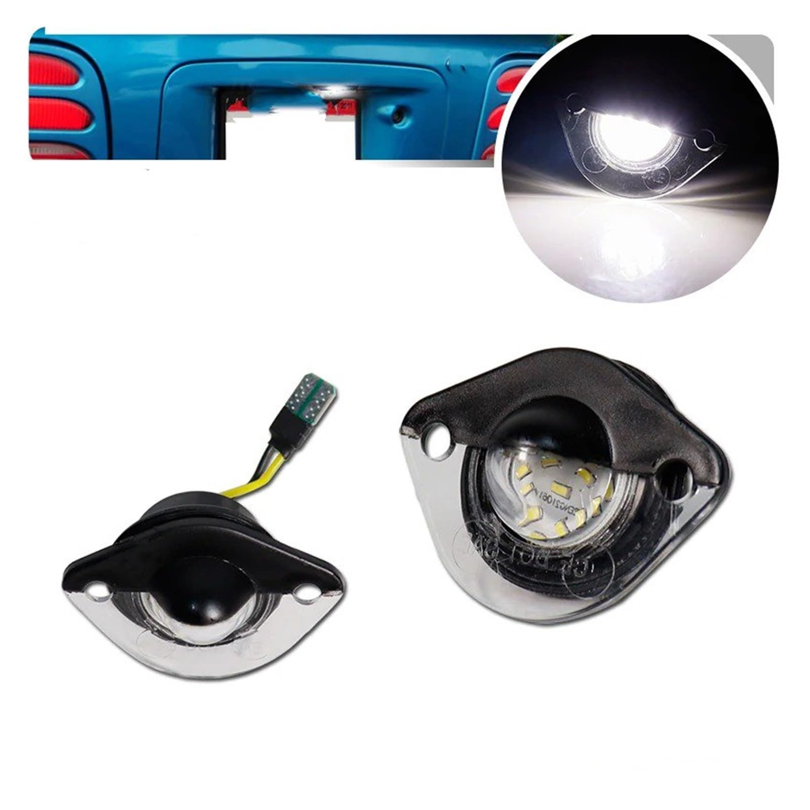 Luci Targa Per Ford Per Mustang 1994 1995 1996 1997 1998-2004 Lampada Targa Posteriore Senza Errori T10 W5w 6000K LED Bianco Luci Auto