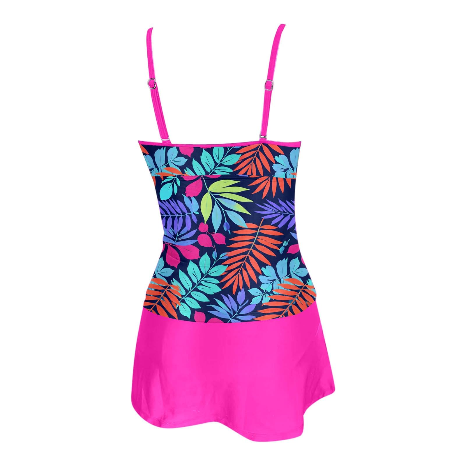 Generisch Costume da bagno in due pezzi, top bikini alla moda con mutandine abbinate, tankini due pezzi per spiaggia e piscina