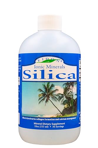 Eidon Liquid Silica Mineral Concentrate - Silica Supplement for Hair, Skin and Nails, Silica Drops to Support Collagen Production, Helps Manage Calcium, No Added Sugar - 18 oz - 18 Fl Oz (Pack of 1)