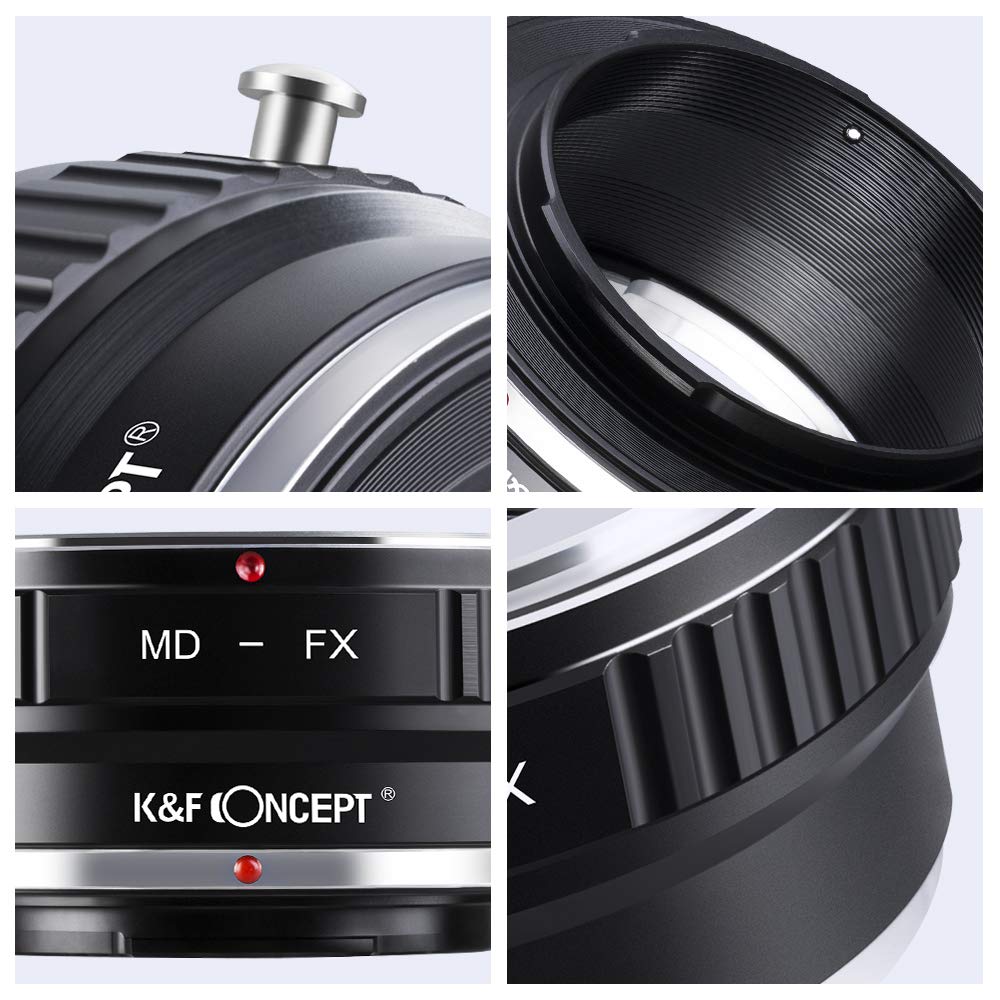 MD to FX Adapter, K&F Concept Lens Mount Adapter for Minolta MD MC Lens Mount Adapter for Fujifilm Fuji X-Series X FX Mount Body Mirrorless Suitable for Fuji XT2 XT20 XE3 XT1 X-T2 - 5