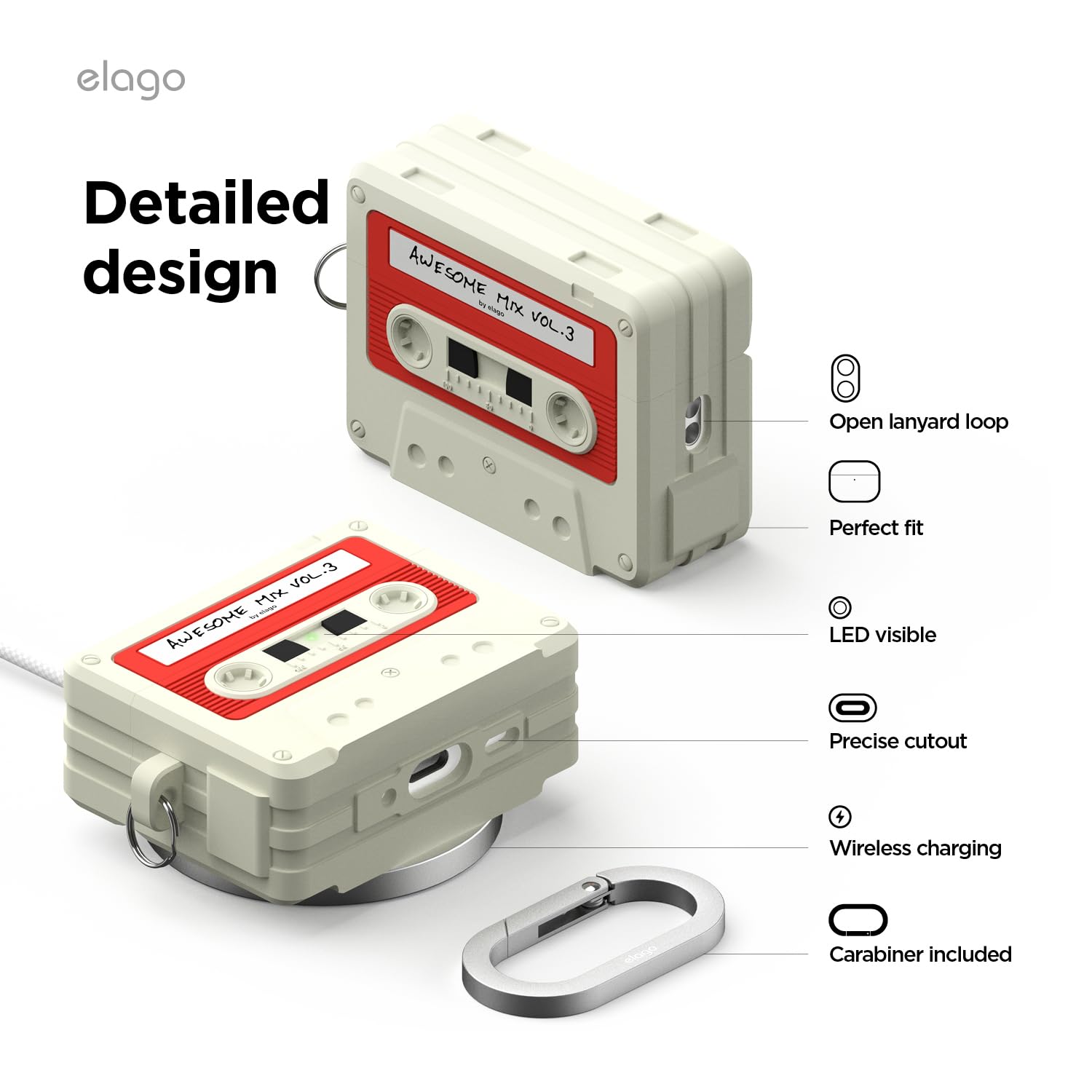 Amazon | 【elago】 AirPods Pro3 対応 ケース 耐衝撃 落下防止