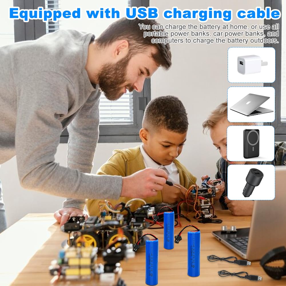 Ensemble 2 Batteries Avec Chargeur Lot De 2 Batteries Li-ion 3,7V Rechargeables (1000mAh Et 1200mAh) + Chargeur USB Avec Connecteur SM-2P – Pour Modèles RC Et Petits Appareils Ensemble 2 Batteries Avec Chargeur Lot De 2 Batteries Li-ion 3,7V Rechargeables (1000mAh Et 1200mAh) + Chargeur USB Avec Connecteur SM-2P – Pour Modèles RC Et Petits Appareils