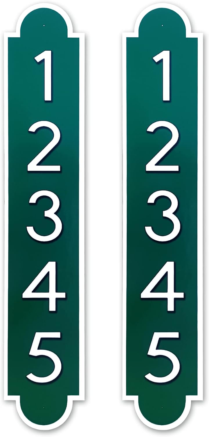 Curb N Sign Premium Aluminum Mailbox Numbers