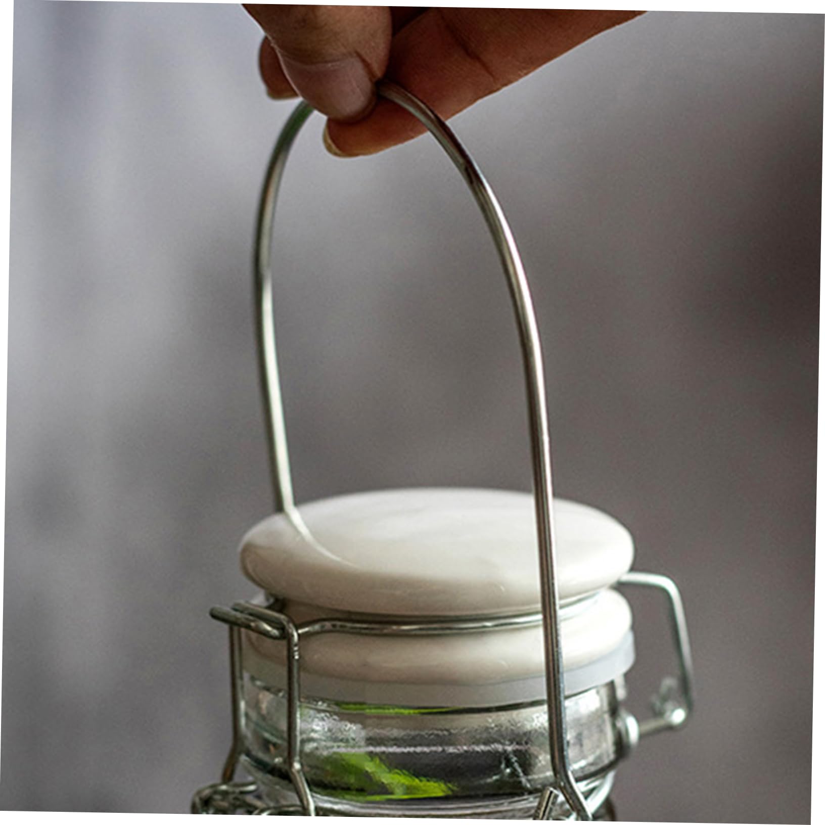 Gatuida Bottiglia Vetro per Dispenser Bevande con Tappo Chiusura Ermetica Contenitore Multiuso per Condimenti e Salse Vetro Spesso Anticracking Adatta per Uso Cucina e Frigorifero