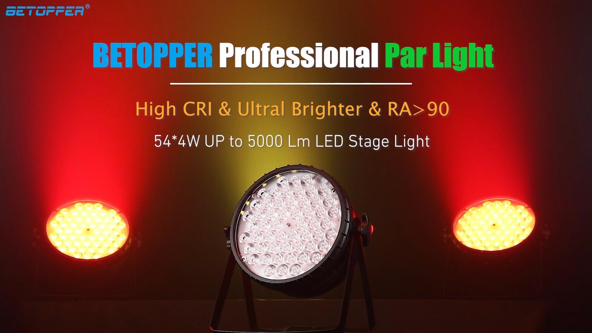 Amazon.com: Betopper 54 * 4W High CRI Par Light, CRI/RA>90 RGBW 4