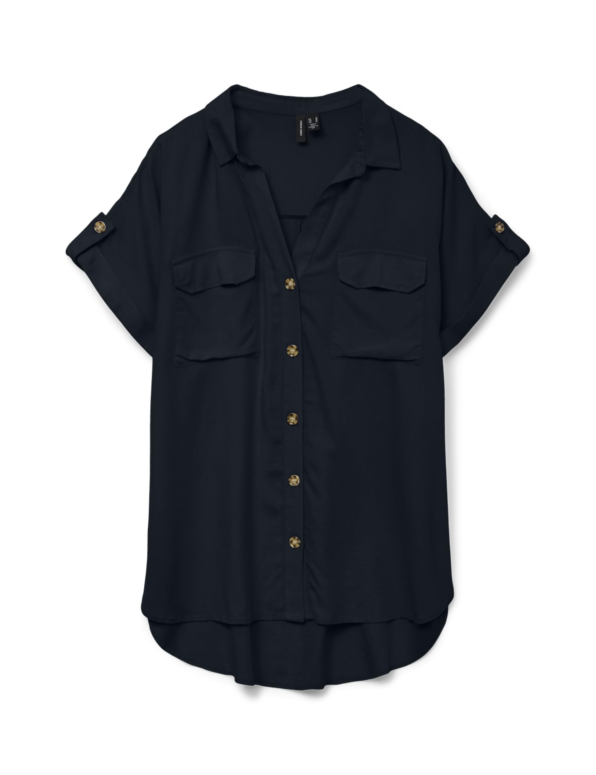 Vmbumpy S/S Shirt WVN Ga Noos, Black, XS