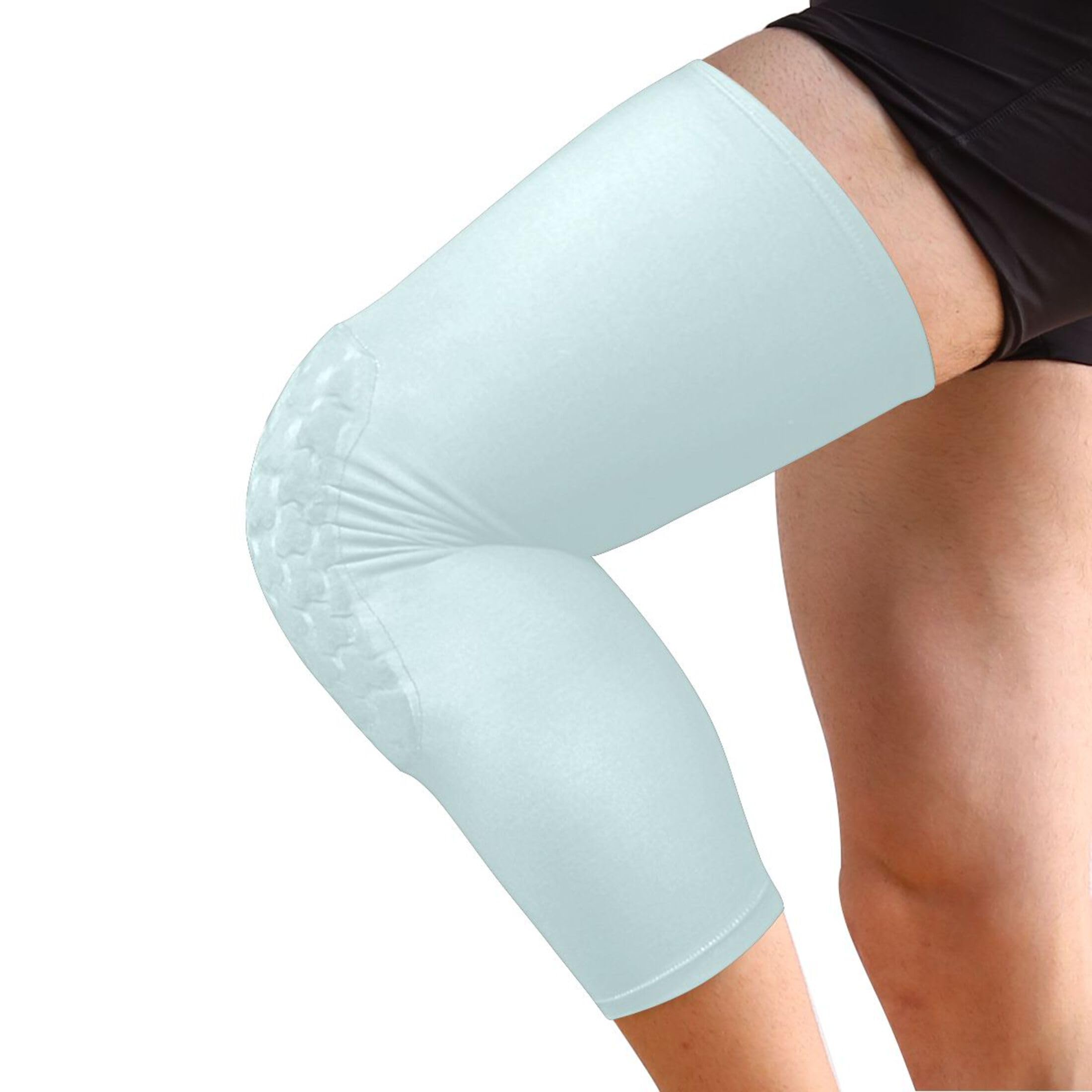 Light Cyan Sports Knee Pads Youth Volleyball Basketball Long Leg Sleeves Braces Compression Wrestling Youth/Kids & Adult Sizes
