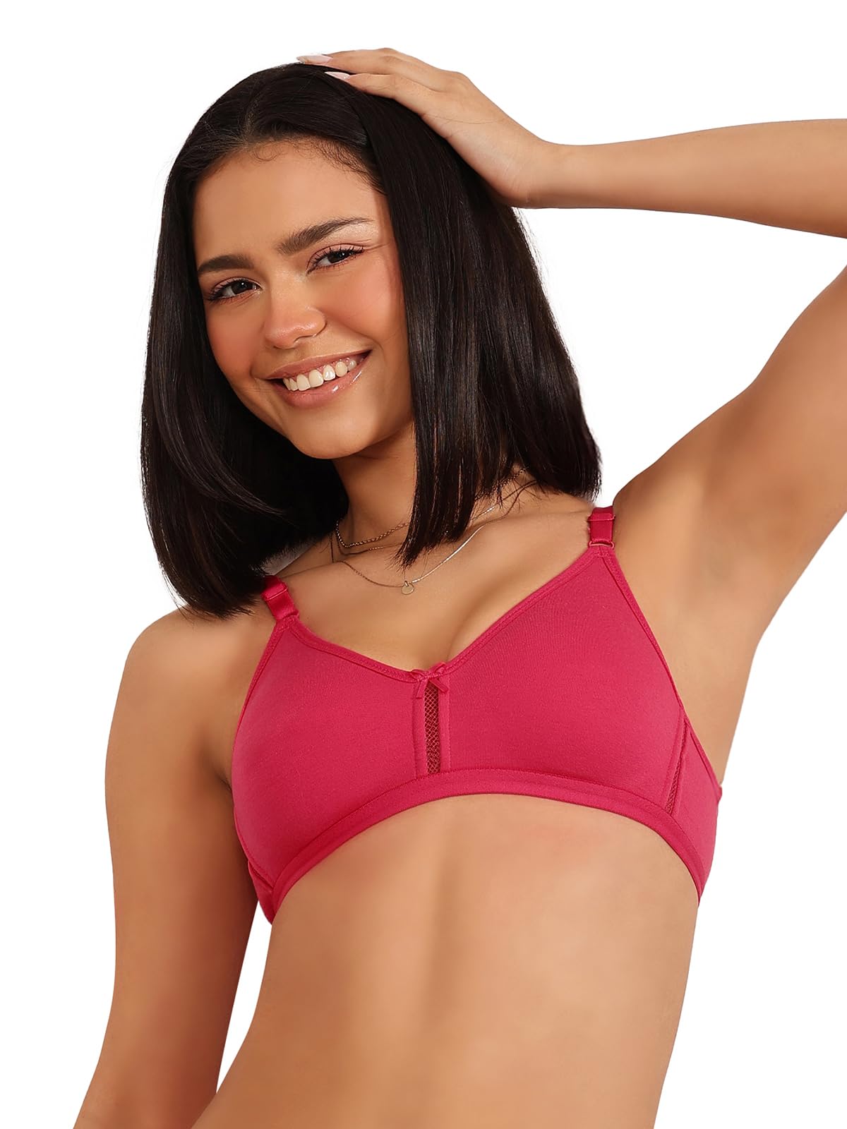 clovia Women's Cotton Non Padded Wire Free T-Shirt Full-Coverage Bra-picture-24