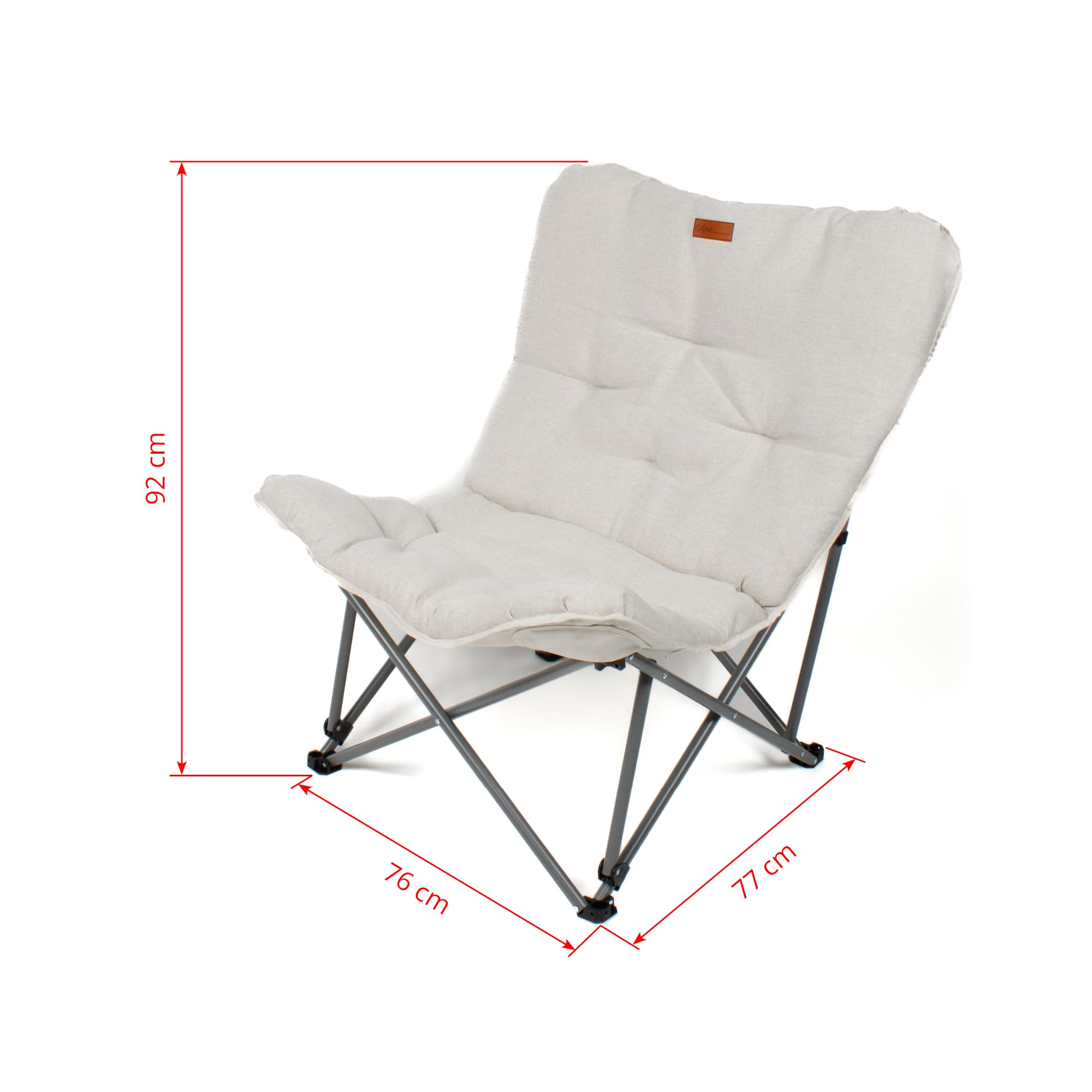Eclipse Glamping Stuhl Bundle mit Campingstuhl HERKULES und Hocker Titan | Beige klappbar faltbar als Outdoor Klappstuhl Faltstuhl Angelstuhl Strandstuhl Balkonstuhl oder Gartenstuhl mit Tragetasche