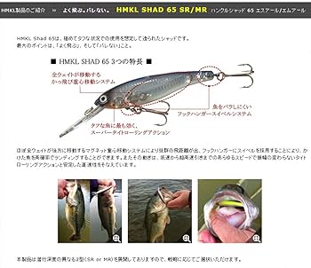 HMKL Shad65 SR ハンクルシャッド65 3点セット　オリカラGOD HMKL SHAD 65 SR/MR | HMKLnet.com