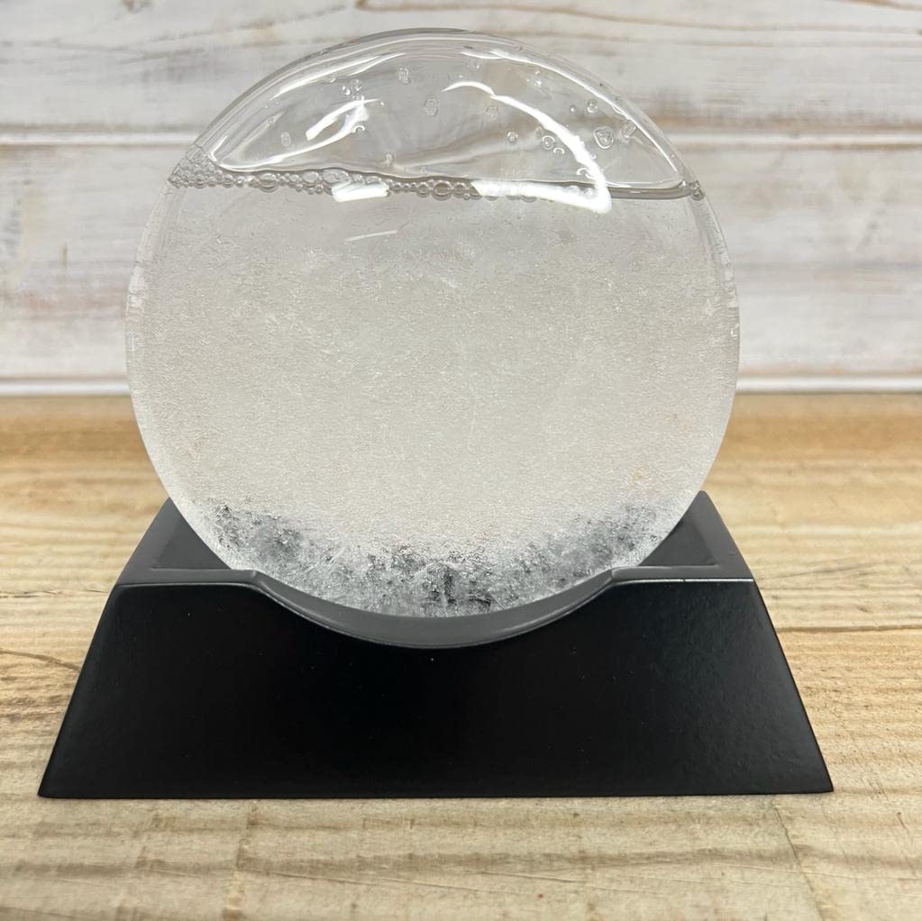 Vidrio Meteorológico Predictor Del Tiempo - Estación Meteorológica De Mesa Decorativa Estilo Nórdico Con Base De Madera