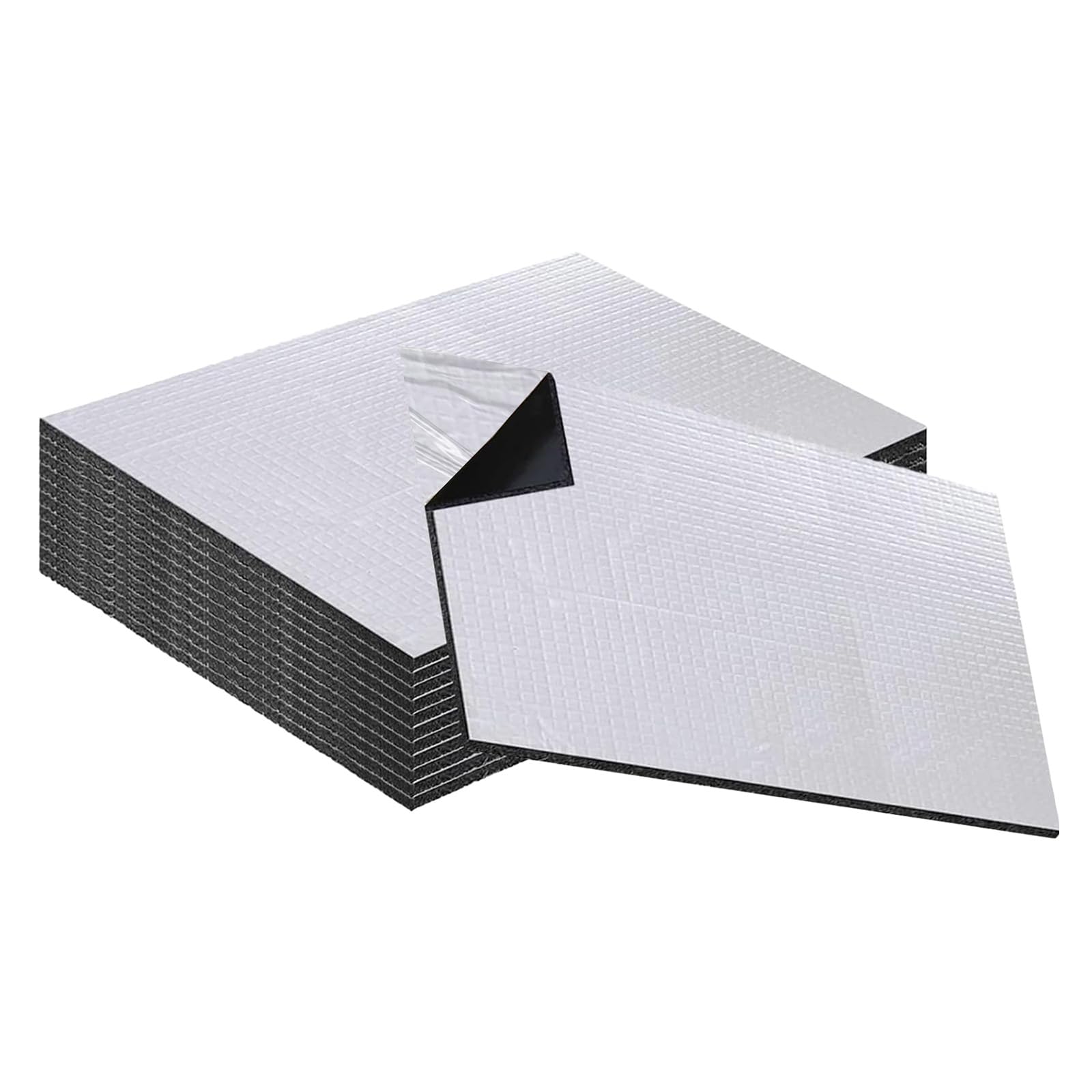 10 Pezzi Pannelli Fonoassorbenti Tappetino Isolante, Insonorizzazione Auto Autoadesivi, Isolante Acustico per Motore Isolamento Acustico Isolamento Impermeabile (400 x 250 x 5 MM)