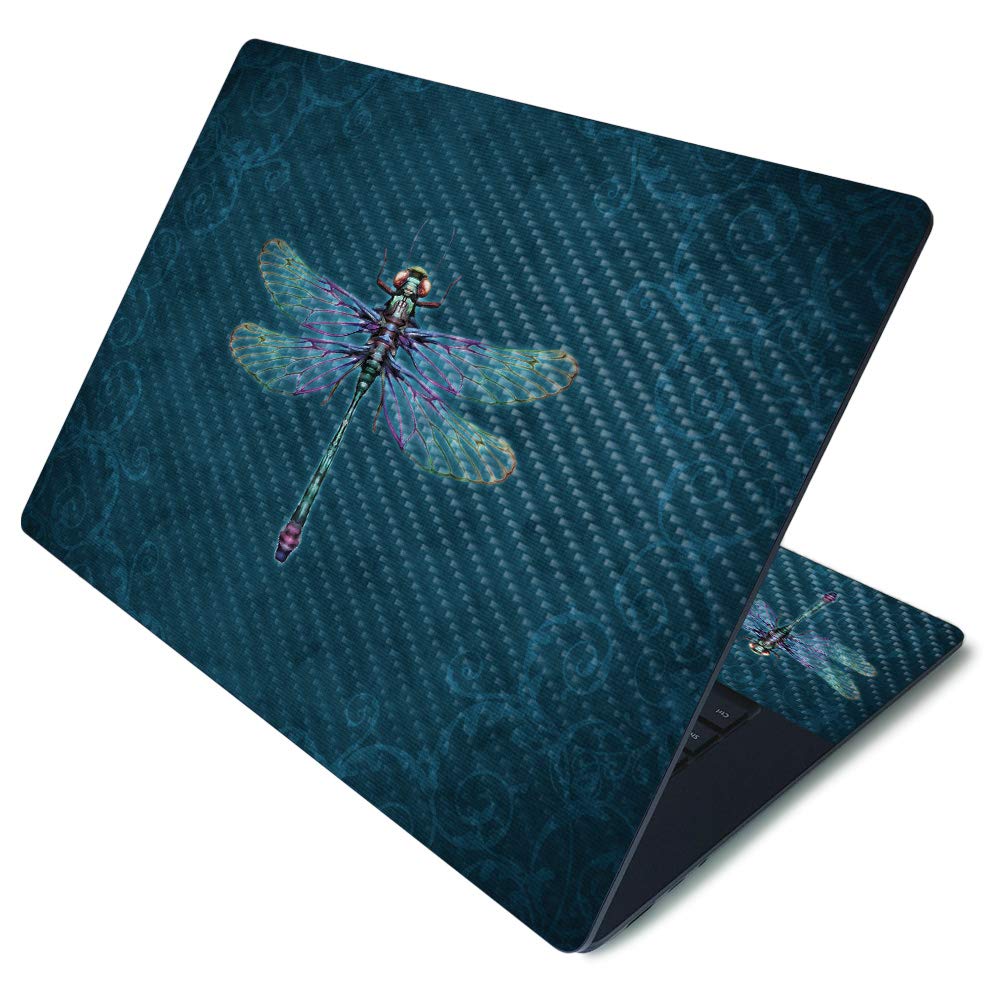 MightySkins Carbon Fiber Skin for Microsoft Surface Laptop 3 15" - Vibrant Dragonfly | Protective, Durable Textured Carbon Fiber Finish | Easy to Apply, Remove, and Change Styles | Made in The USA