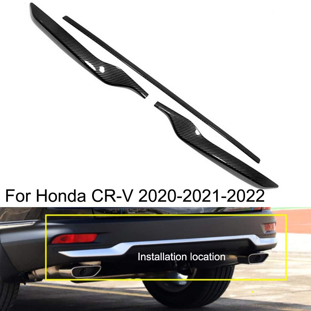 Car Rear Bottom Bumper Protector Cover Car Rear Bumper Molding Trim Strip for Honda CR-V CRV 2020-2021-2022 (Carbon Fiber Looks)