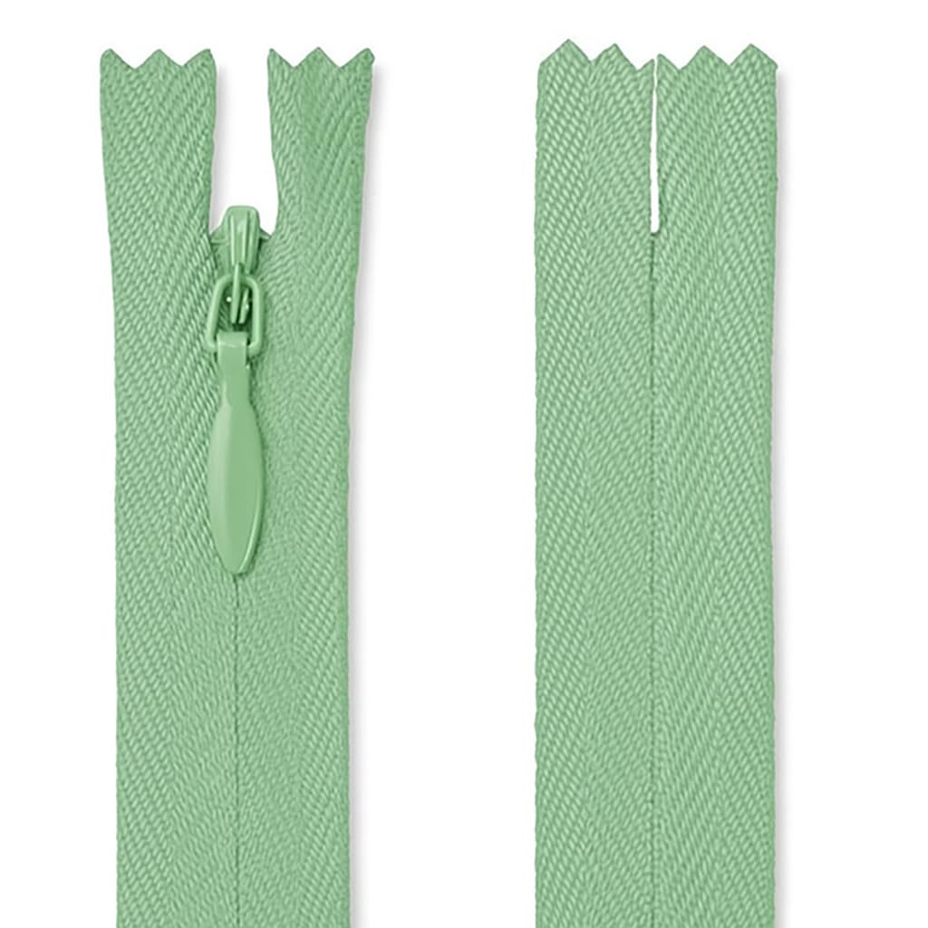 Invisible Zip Light Sage 22" (56cm) - Concealed Closed-End Nylon Zipper for Sewing & Dressmaking: Evening Dresses, Bridal Gowns, Coats, Long Skirts & Couture by Giddy Square — image 1