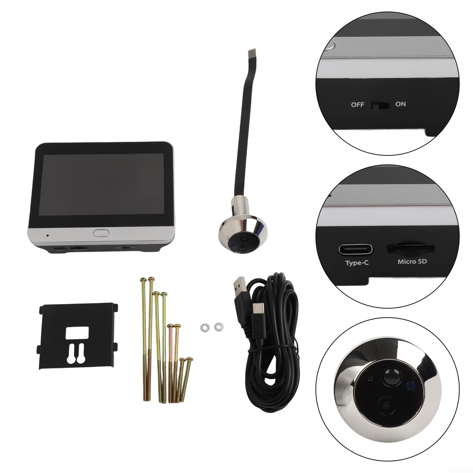 2.4 Inch Mini Digital Peephole Viewer Door Camera Smart Wireless Remote Video Doorbell Smart Visual Intercom Home Hd Night Vision Wifi Security Door Bell For Women Men Adults 71367350