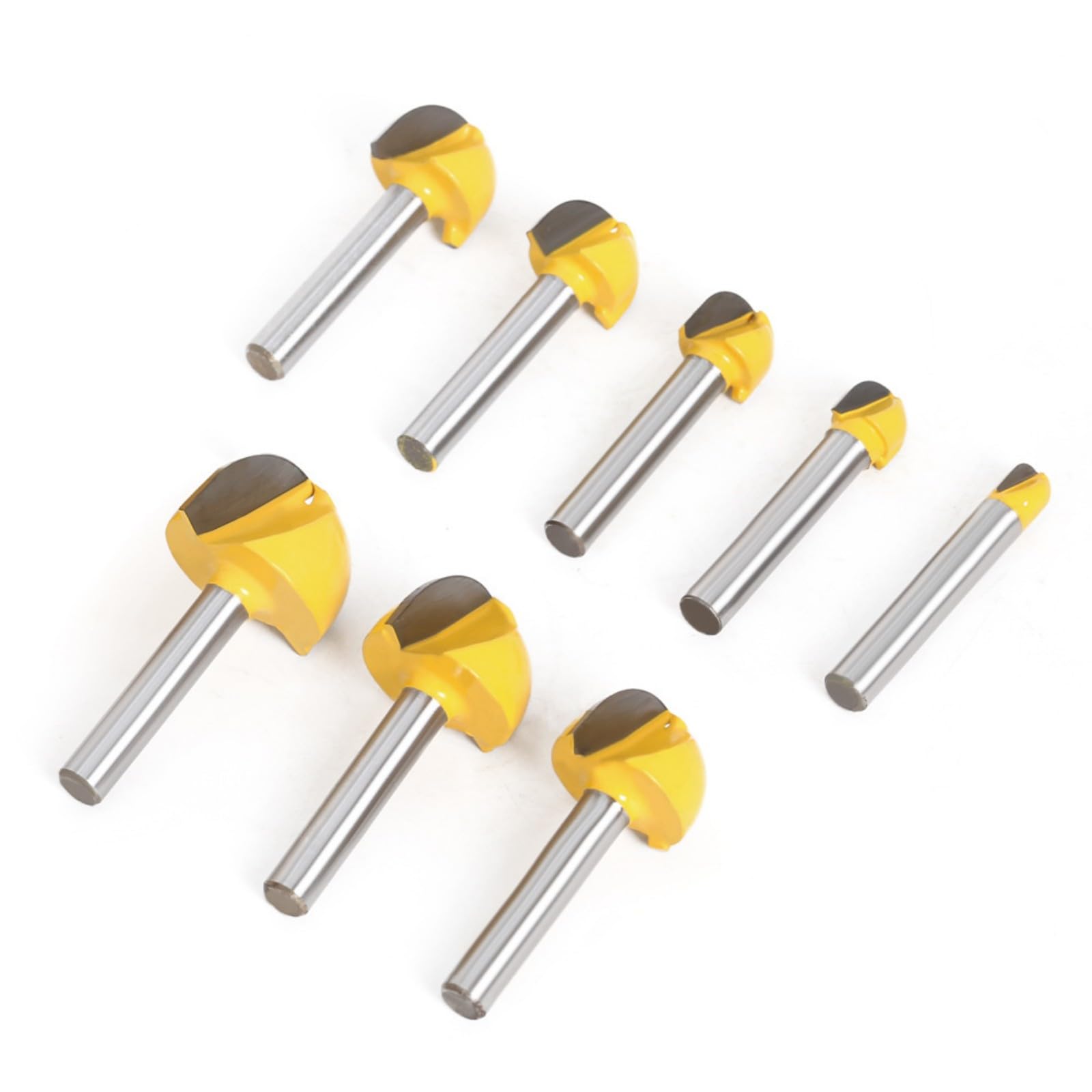 Juego completo de 9 brocas semicirculares de grado industrial producidas para alisar bordes y crear detalles ornamentales, juego de brocas semicirculares para carpintería