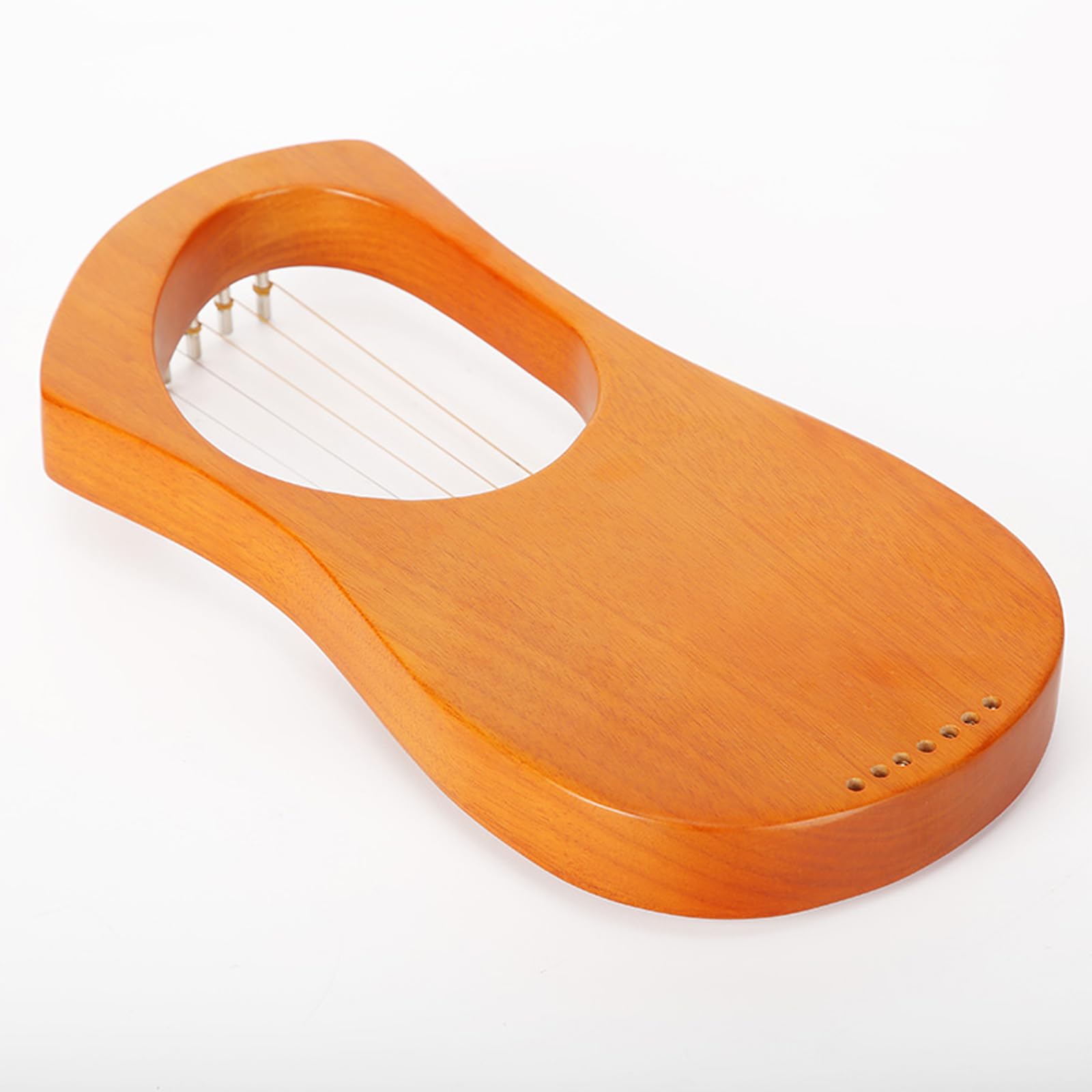 Arpa de Lyra portátil de 7 cuerdas, procesamiento de madera sólida para viajes y clases de música, instrumento de lira de viaje para principiantes con sonido cálido