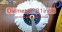 Vista 5 de SMOP 360 Spin Mop Comercial, Microfibra, Cubo, Sistema de Limpieza de Pisos para Tiendas y Hogares, Carrito con Ruedas, Cabezal de Repuesto