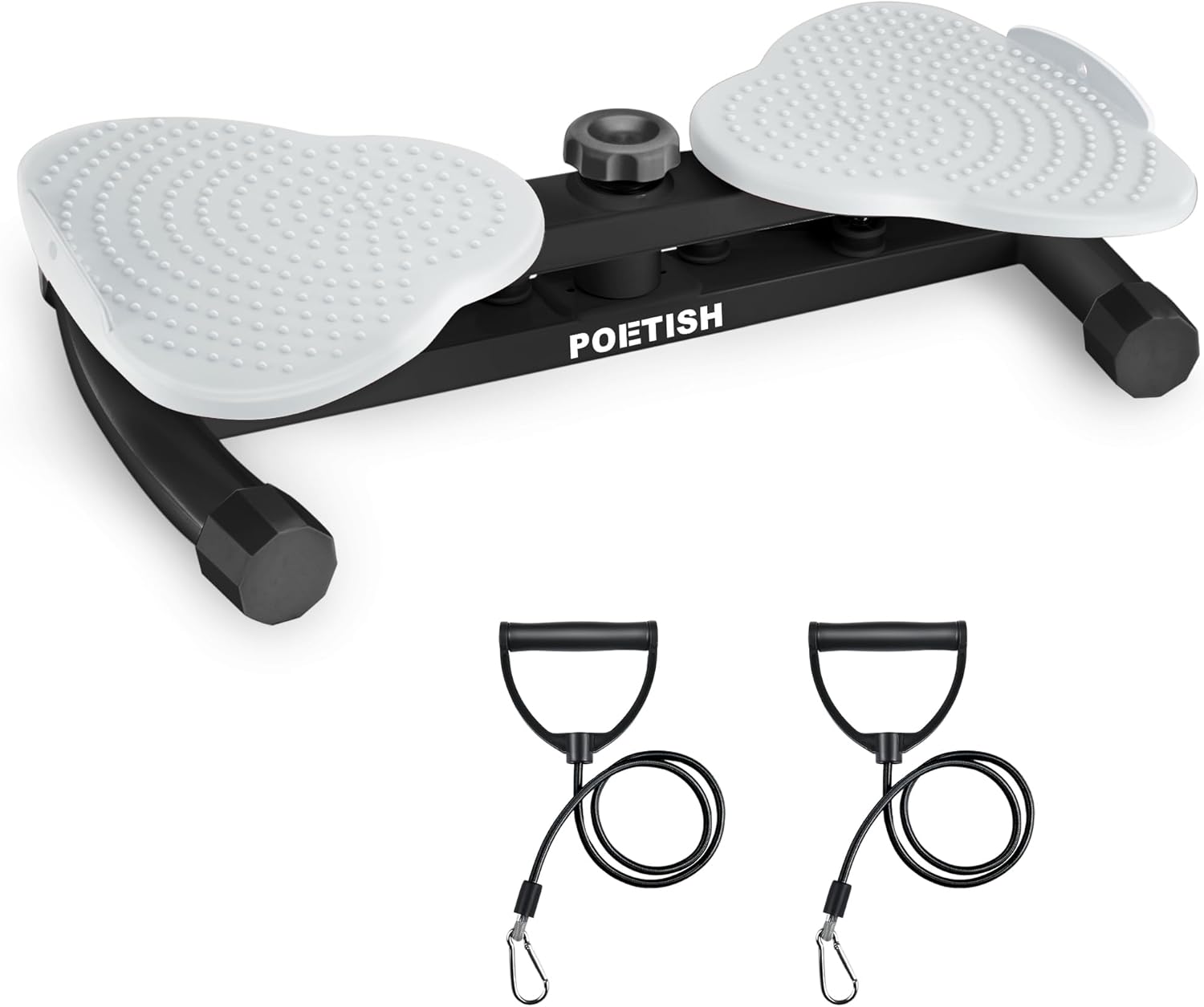 Waist Twister Ab Machine, 300 lbs Weight Capacity, Adjustable Ab Twister Board with Foot Massage for Belly Fat Loss, Noiseless Home Gym Equipment for Women/Men