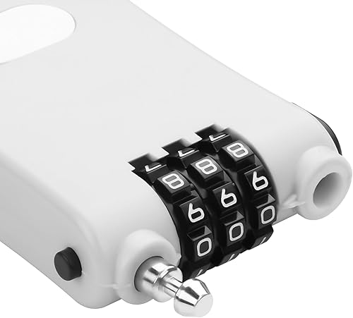 Miniatura 2 de YAODHAOD Cerradura de equipaje retráctil de cable de acero con cerradura de combinación de 3 dígitos para casco de bicicleta de viaje, bloqueo de