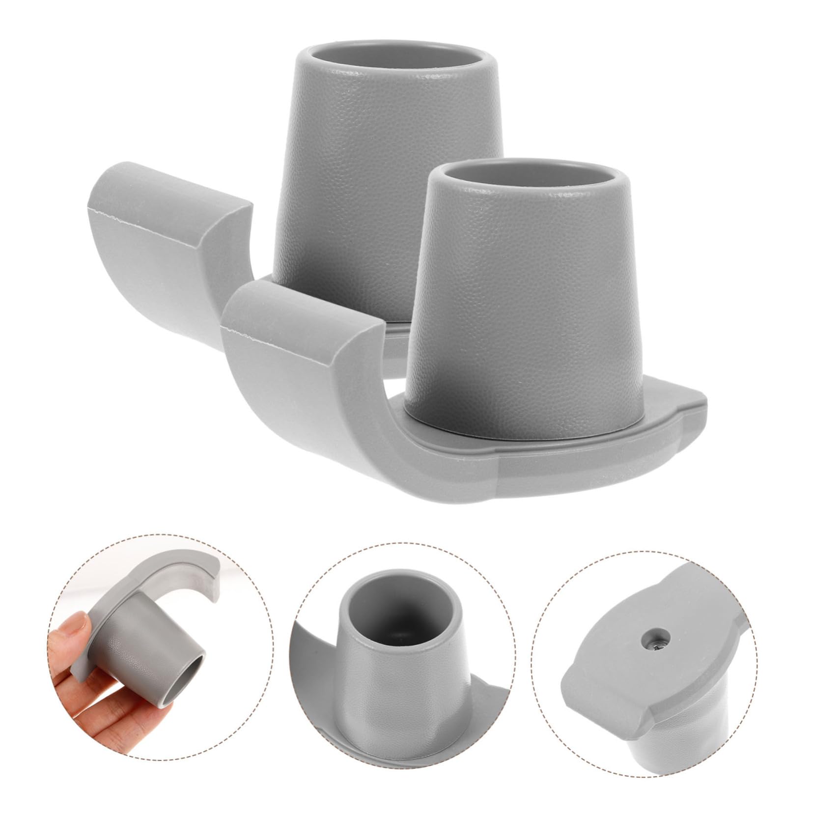 3 Series Cubierta De Pie De Caminante Accesorios Para Andador Acolchado Para Muletas Puntas De Bastón De Goma Almohadillas Para Muletas Caucho Grey 2 Piezas X 3