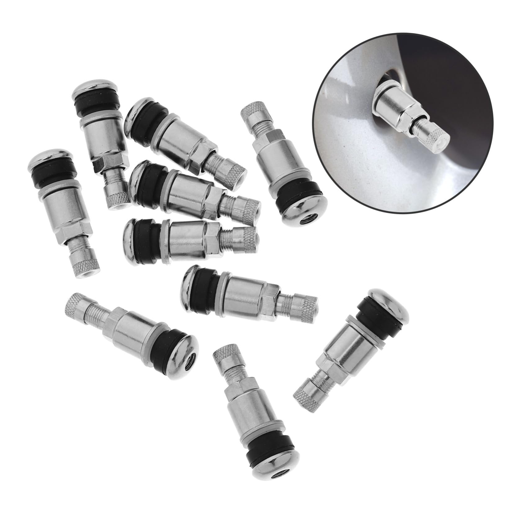 Tiges de Soupape de Pneu Tubeless 10 Pièces en Acier 45 pour Camion