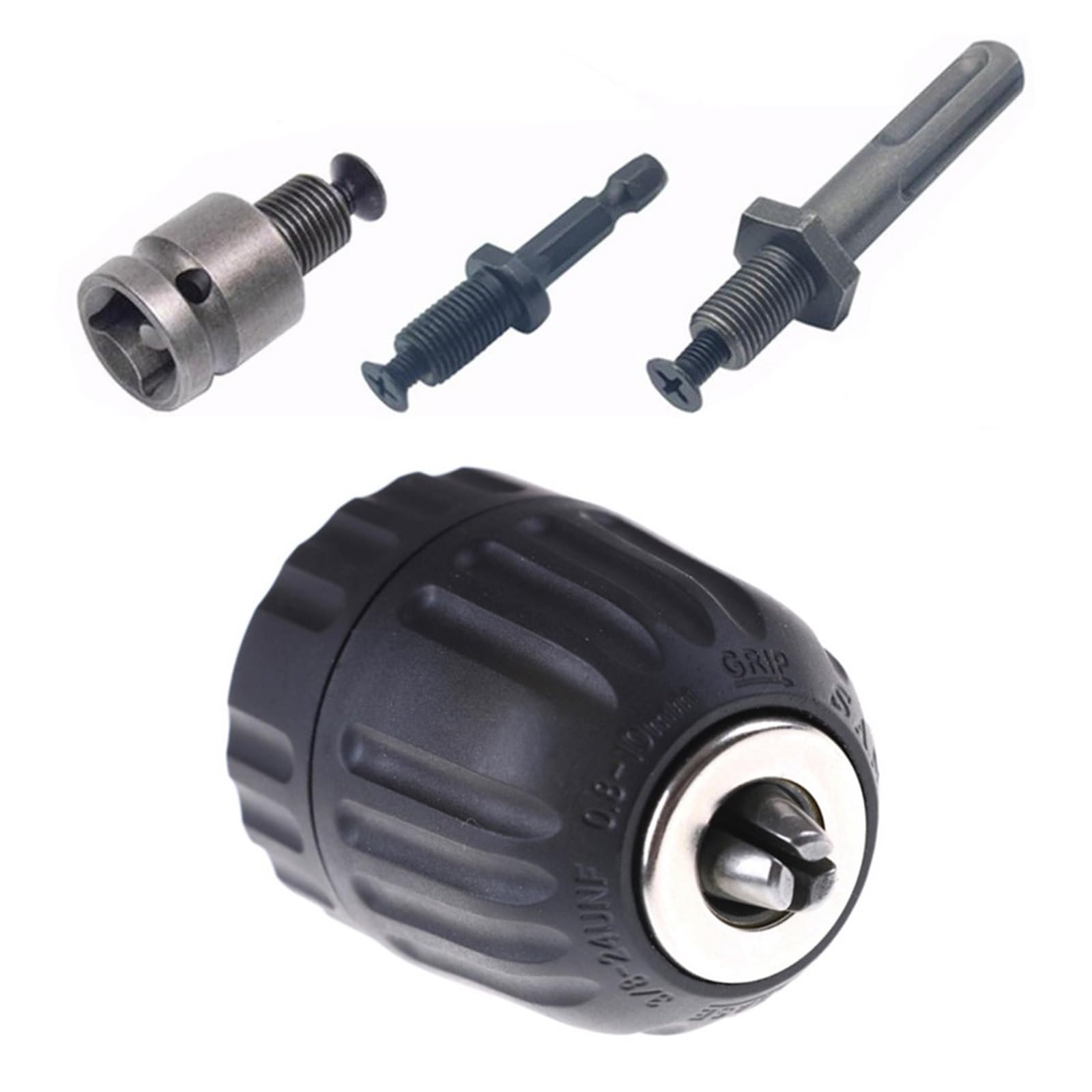 0.8-10mm bezkluczowy uchwyt wiertarski 3/8-24UNF adapter wiertła do gwintów konwerter szybkiej wymiany pasuje do SDS pasuje do wiertarki udarowej Plus