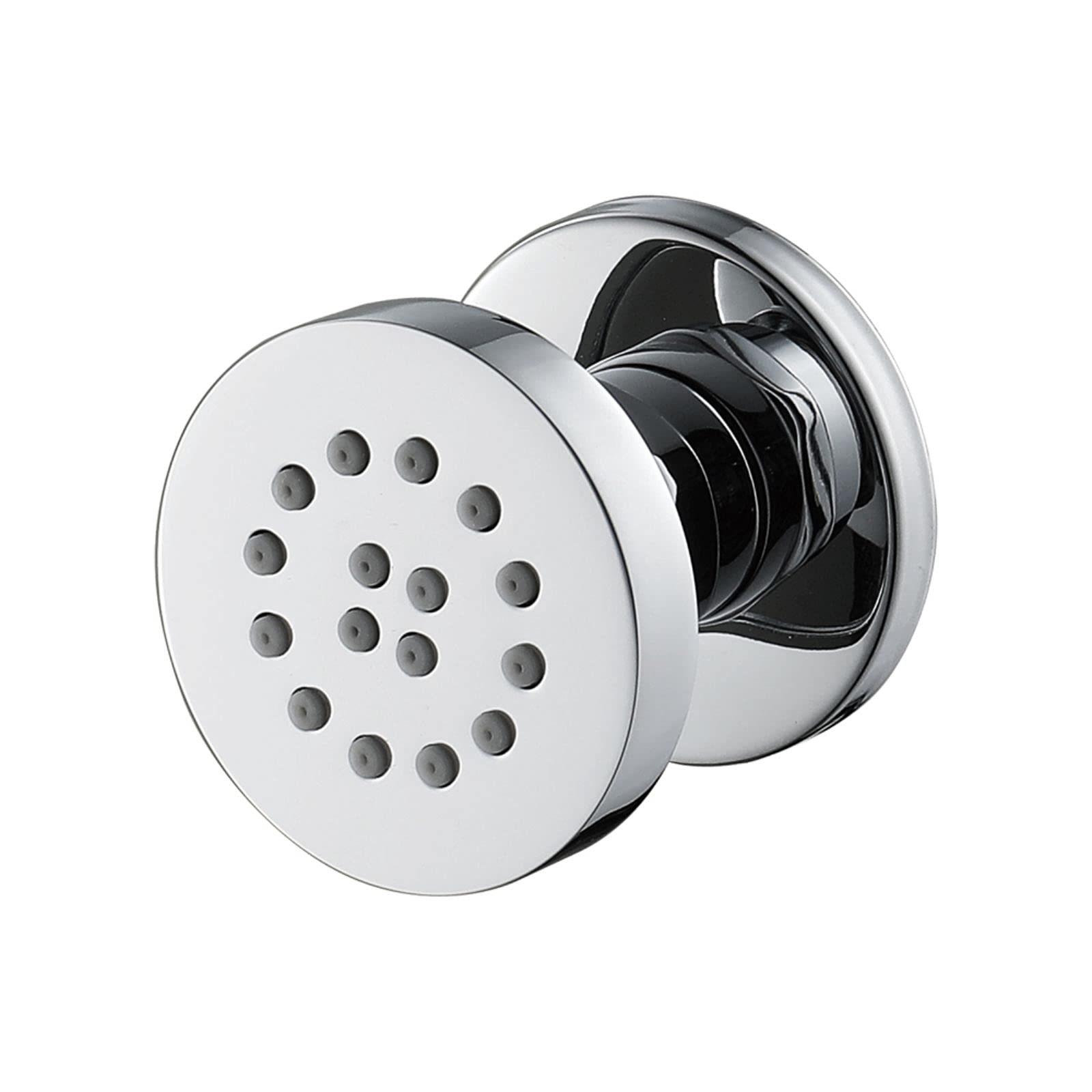 Jets de Pulvérisateur de Massage Ronde 2 Pouces Laiton Ensembles de Jet de Corps Mural Ajustable Latéral à Jet Buses de Massage Économie d'eau de Jets de Spa Réglables, Chrome,4 pcs