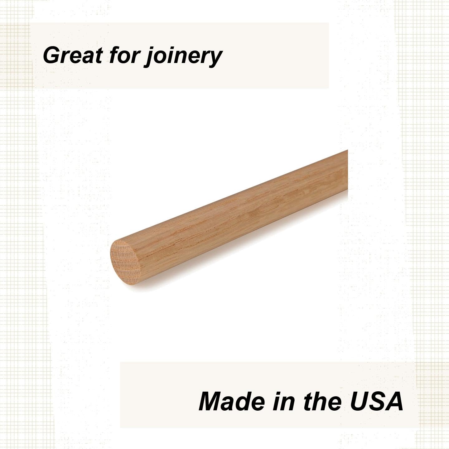 Cindoco Oak Dowel 3/4" Round, 36”, Single Piece