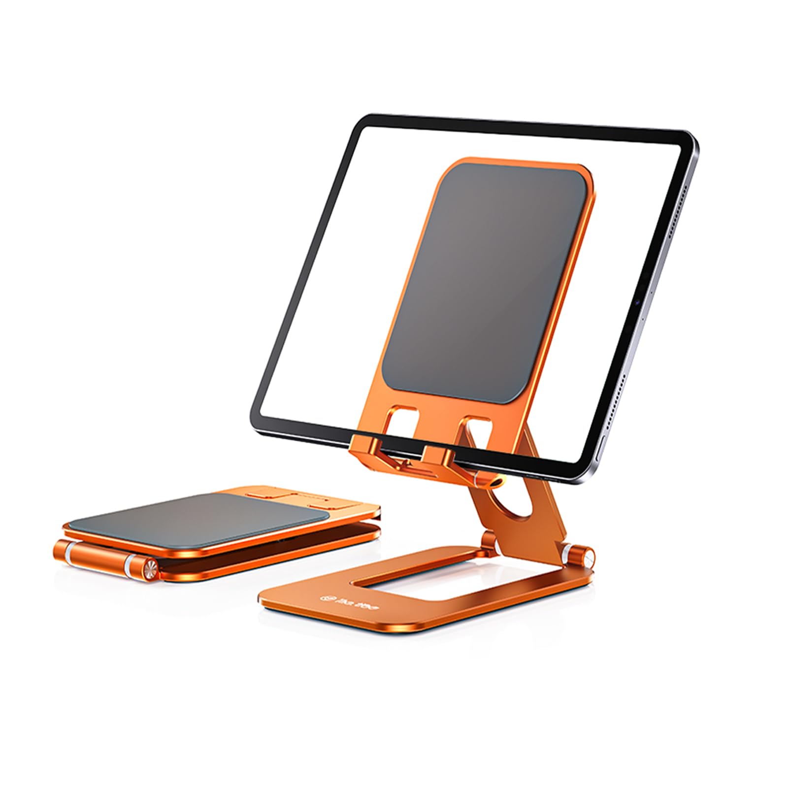 Soporte de teléfono celular de escritorio, soporte plegable de aleación de aluminio para escritorio, soporte portátil ajustable compatible con todos los teléfonos inteligentes y tabletas de 4