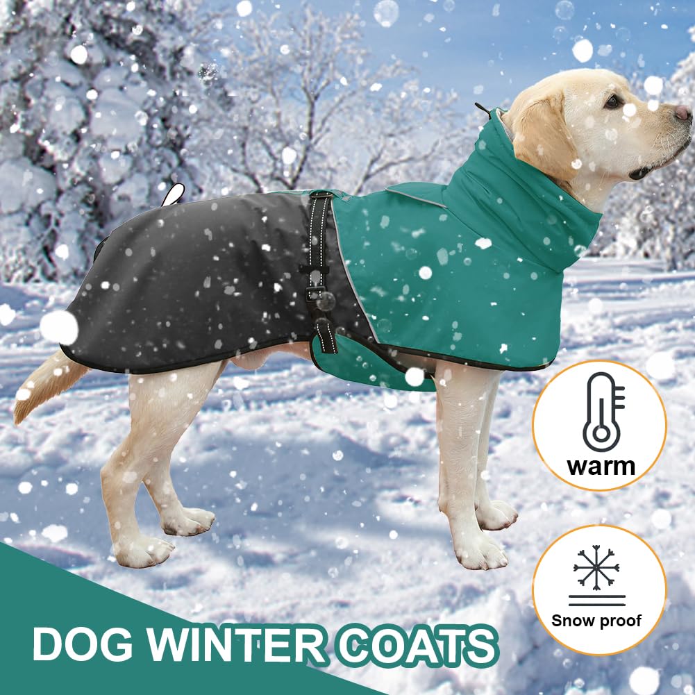 Abrigo para perro, chaqueta impermeable para perro, abrigo de invierno para perro, abrigos para clima frío, cálido, resistente al viento, chaqueta de nieve para perro, abrigos reflectantes ajustables