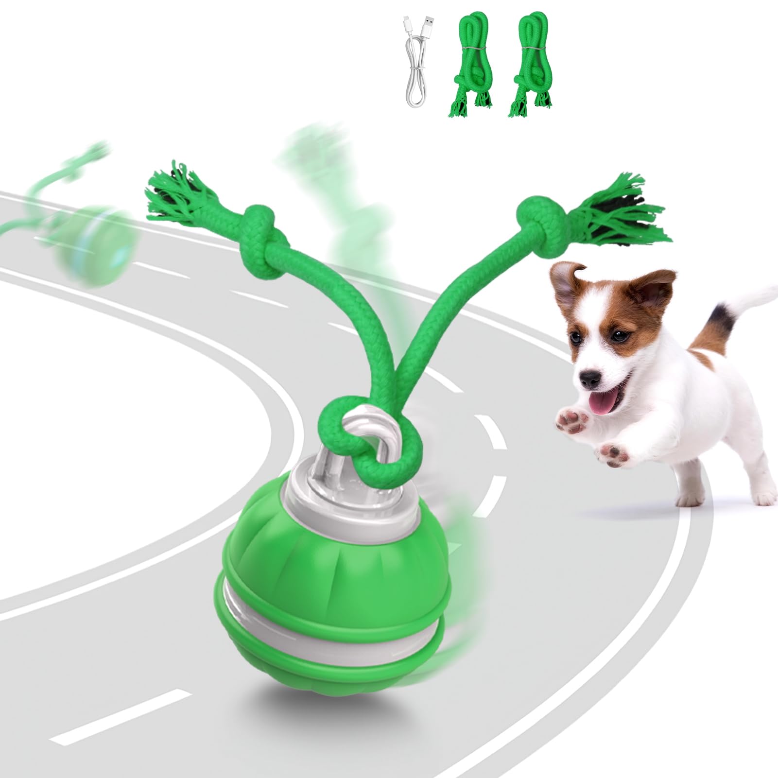 Interactive Dog Toys for Small Dogs Automatic Moving Motion Activated Squeak Active Rolling Dog Ball Wicked Ball for