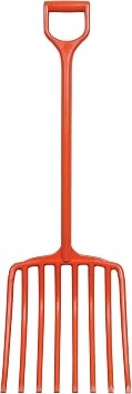 A.M. Leonard All Poly Scoop Fork, 8 Tine, D-Grip Handle