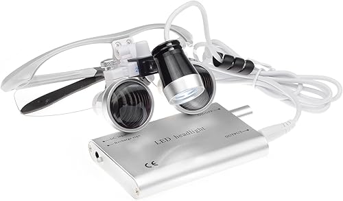 Miniatura 7 de SuperElight - Lupas binoculares dentales quirúrgicas de 0098 x 16535in  lámpara de luz LED de 3 W  caja de aluminio plata