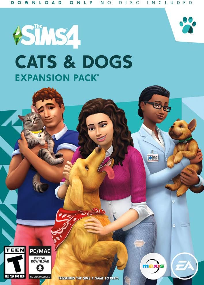 The Sims 4 Cats & Dogs (EP4)| Expansion Pack PC/Mac | VideoGame | Code In A box | English